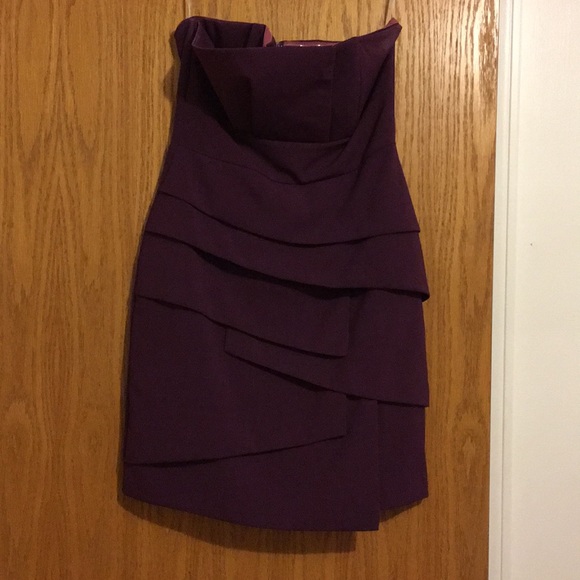 Wine Ruffle Dress - Picture 3 of 5